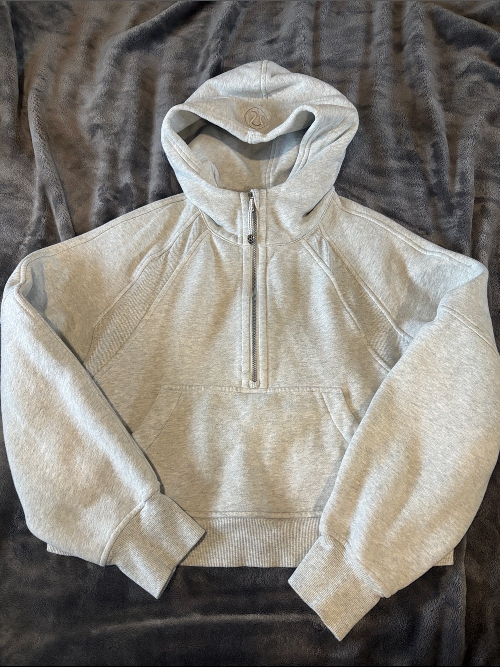 lululemon athletica Light Gray Half-Zip Hoodie